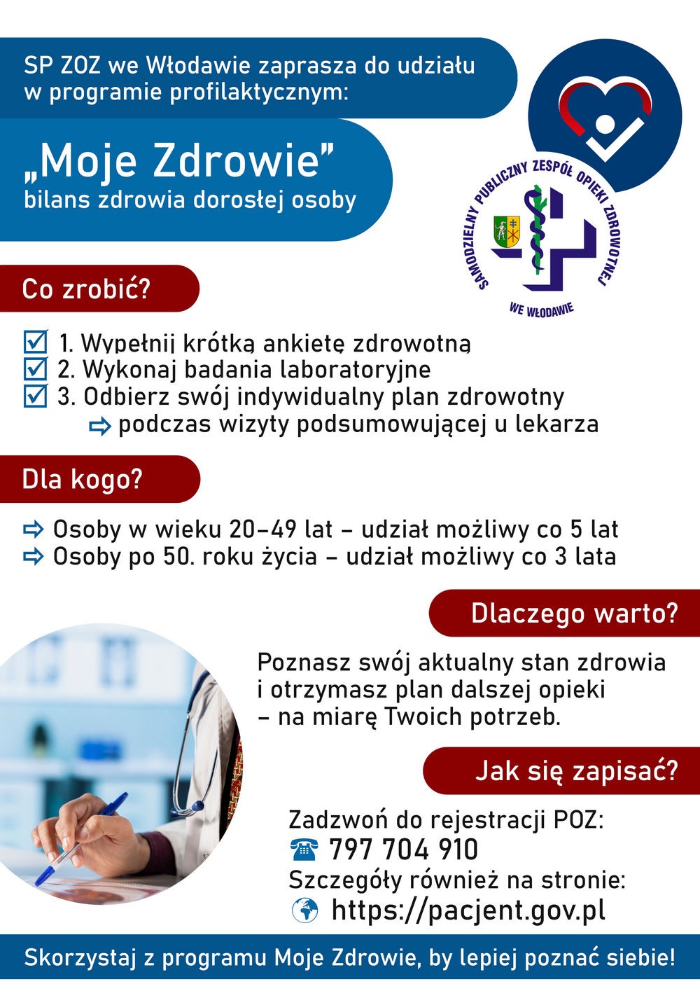 Plakat informacyjny - treść powyżej